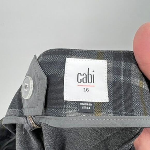 Cabi Plaid Mini Skirt Women's 16 Plus Size Academia Dark Academia Capsule - Picture 3 of 6